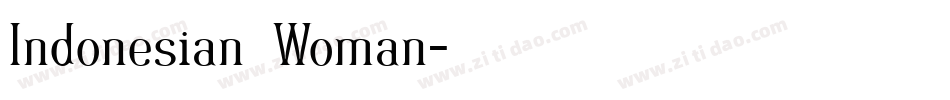 Indonesian Woman字体转换